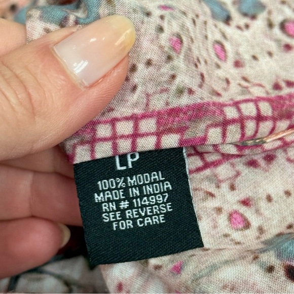 Tolani Collection Narissa Beige Pink Floral Tunic Kimono Top Large Petite, NWT - Picture 7 of 9